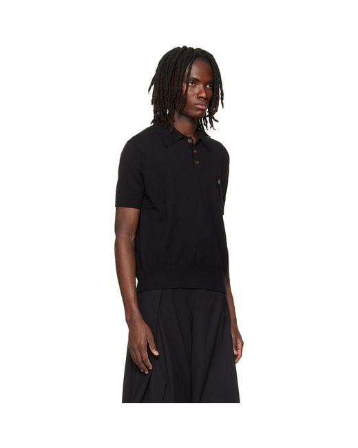 Vivienne Westwood Black Mark Polo for men