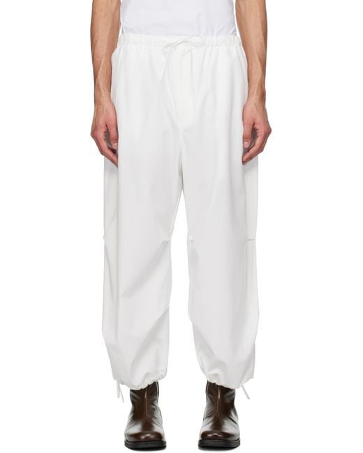 メンズ Amomento ホワイト Capri ドローストリング トラウザーズ White
