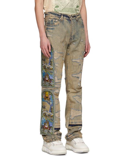 Who Decides War Multicolor Unfurled Jeans for men