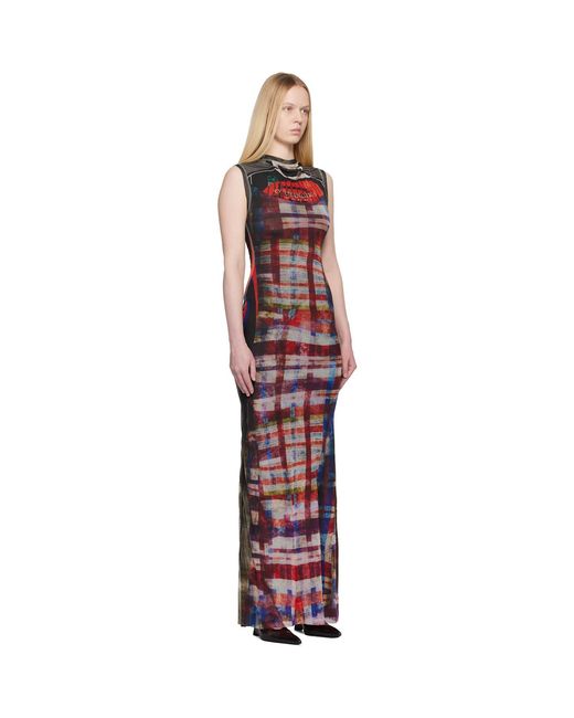 OTTOLINGER Red Mesh Maxi Dress