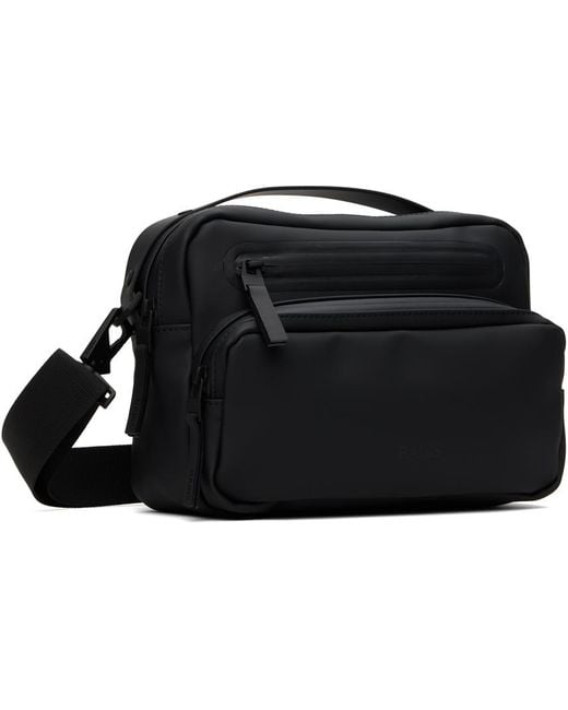 Rains Black Cargo Box Bag for men