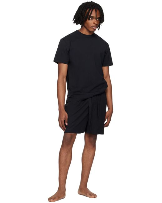 Tekla Drawstring Pyjama Shorts in Black for Men Lyst