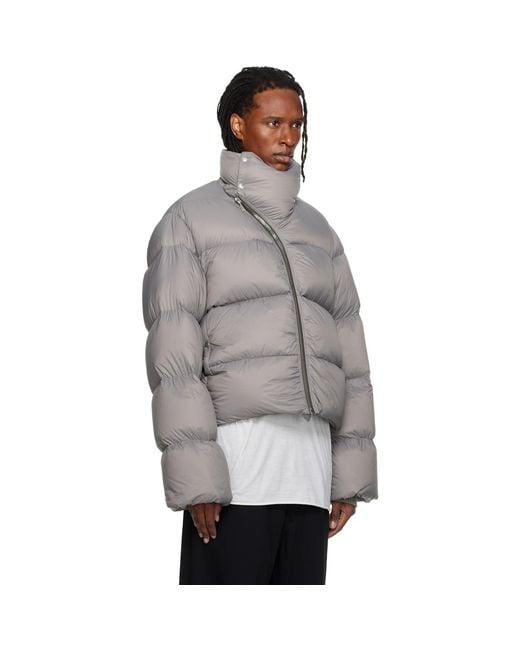Rick Owens Gray Tower Turtle Jacket for men