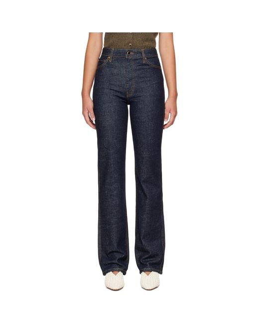 Khaite Blue Danielle Stretch Jeans