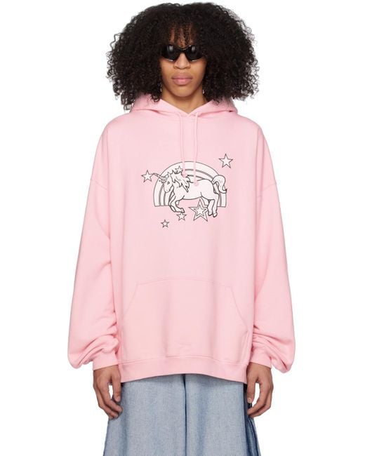 Vetements Pink Magic Unicorn Hoodie for men