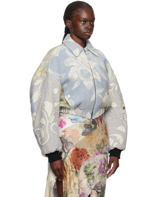 Rave Review Blue Simone Bomber Jacket Lyst