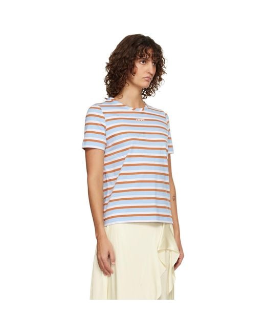 Marni Multicolor Striped Cotton T-Shirt