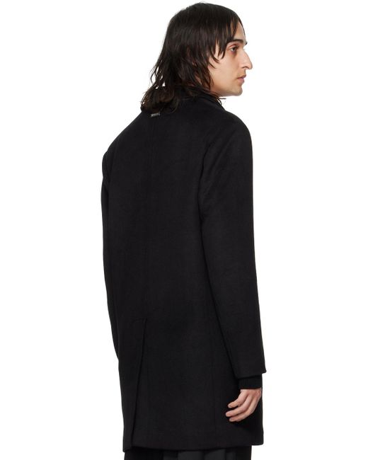 Han Kjobenhavn Black Single Breasted Coat for men