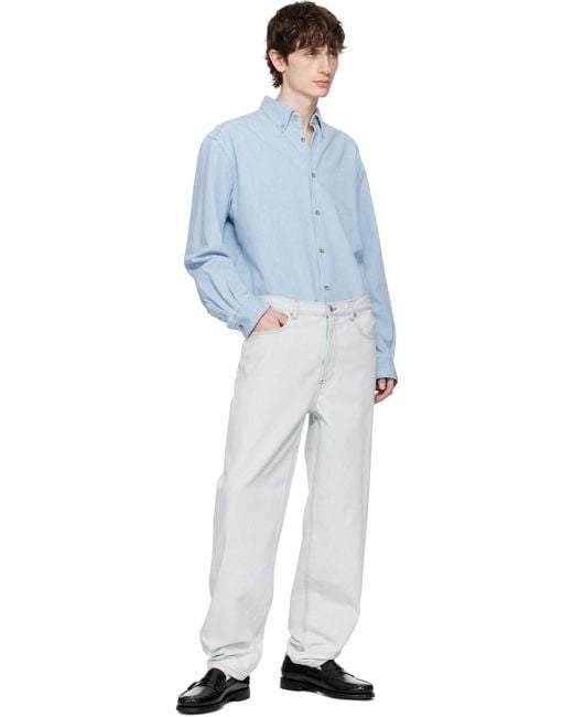 A.P.C. Blue Mathias Denim Shirt for men