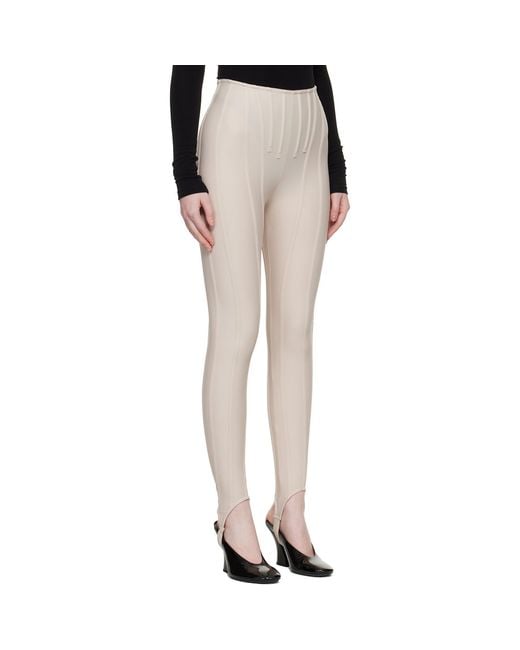 Mugler Black Corseted Leggings