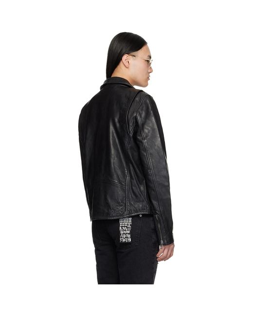 Ksubi Black Capitol Leather Jacket for men
