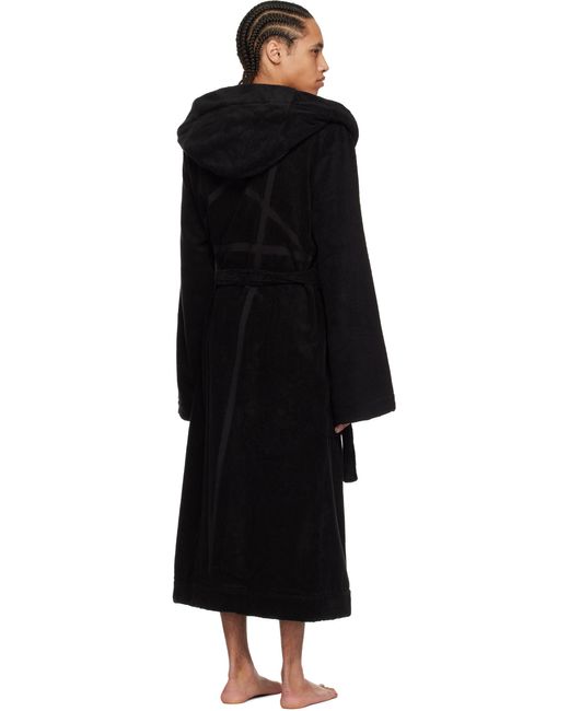 メンズ Rick Owens ブラック Beach バスローブ Black