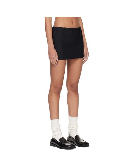 Fax Copy Express Black Belt Loop Miniskirt