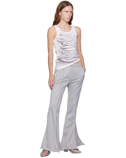 Y. Project White Gray Trumpet Trousers