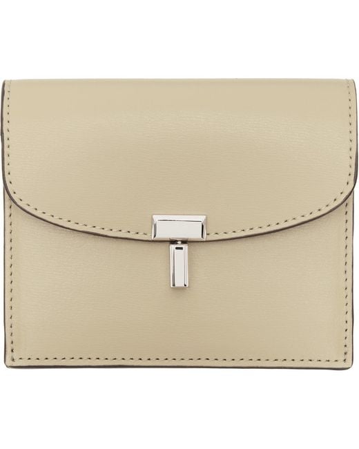 Totême Natural T-Lock Leather Card Holder
