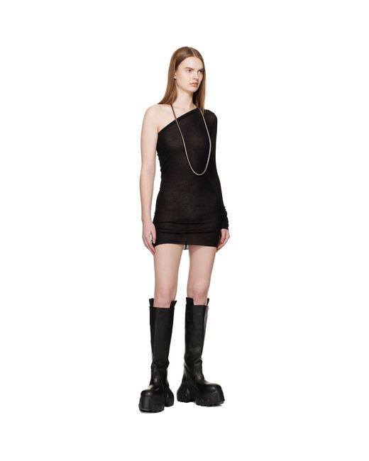 Rick Owens Black Temple Ziggy Minidress