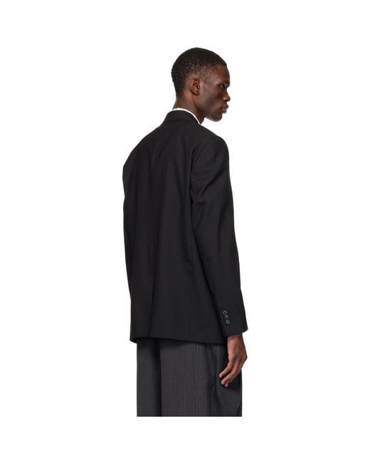 mfpen Black Double Breasted Blazer for men