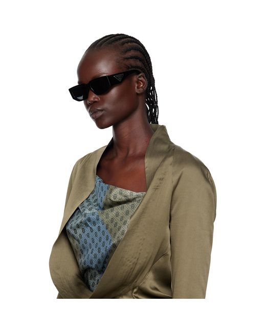 Prada Black Triangle Logo Sunglasses
