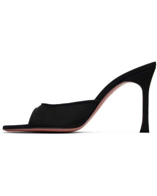AMINA MUADDI Black Alexa Mesh Slipper 95 Heeled Sandals