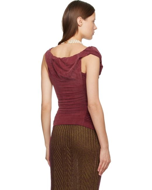 Vivienne Westwood Red Ginnie Jersey Top