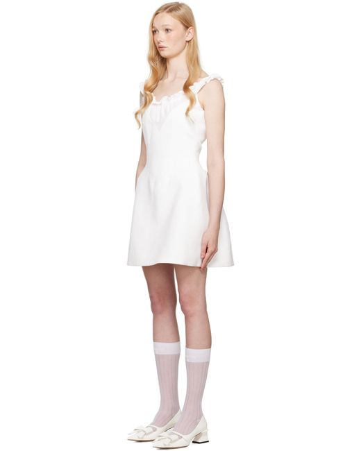 ShuShu/Tong Black Ssense Exclusive Bridal Capsule Pleated Collar Minidress
