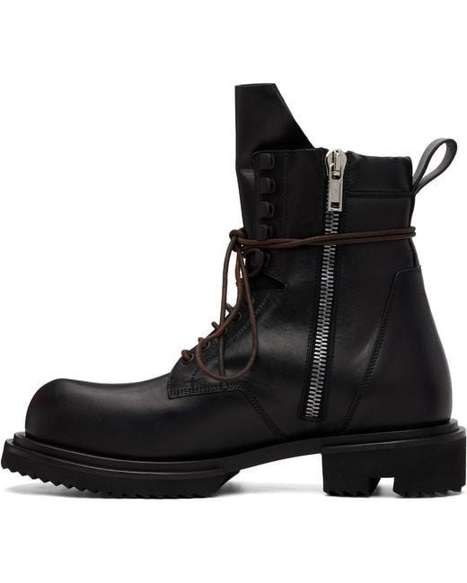 Rick Owens Black Low Army Gabe Boots for men