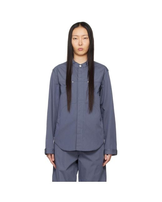 Dion Lee Blue Rivet Denim Jacket