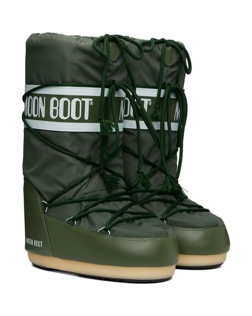 Moon Boot Green Icon Nylon Boots for men