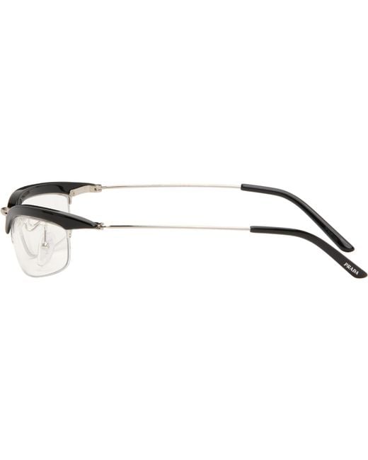 Prada Black Catwalk Angular Cateye Glasses