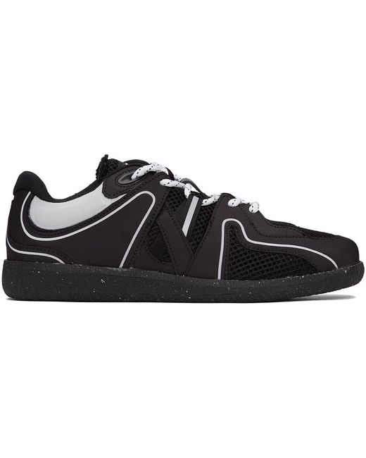 Ganni Canvas Sporty Mix Retro Sneakers in Black - Lyst