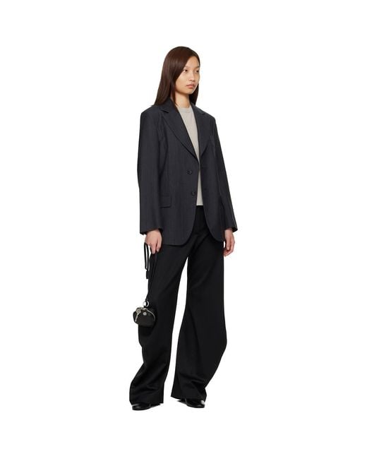 Acne Black Wool Trousers