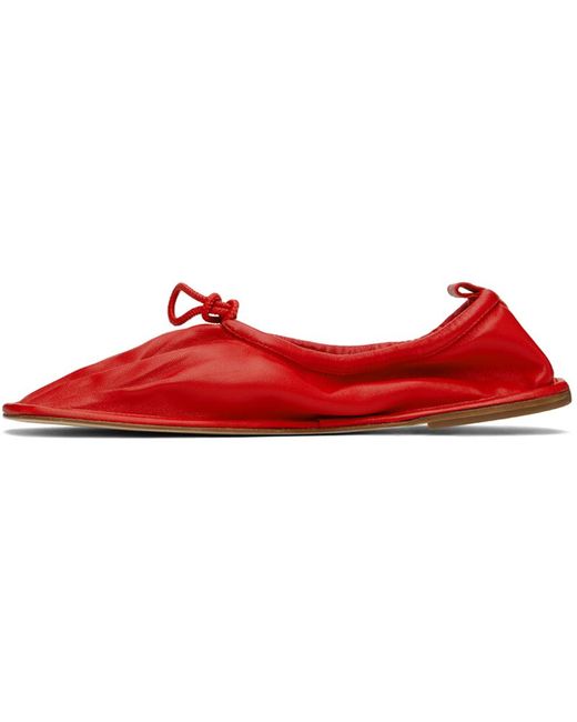 Hereu Red Ssense Exclusive Puntera Ballerina Flats