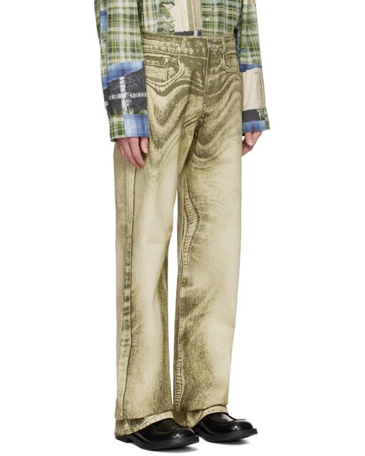 Camper Yellow Printed Jeans for men