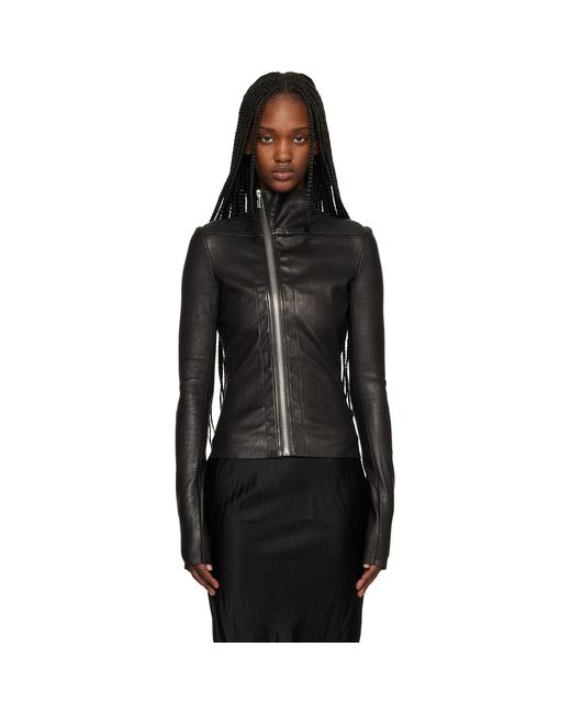 Rick Owens Black Temple Gary Leather Jacket