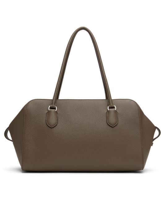 The Row Brown Taupe Ew Bowling Bag