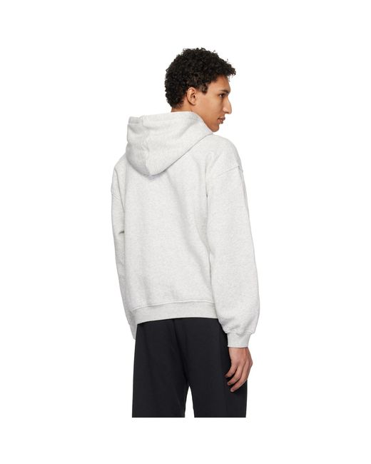 Skims White Fleece Lounge Relaxed Hoodie for men
