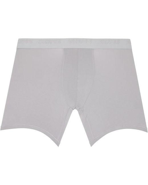Skims Gray Three-Pack Stretch 5 Boxer Briefs for men