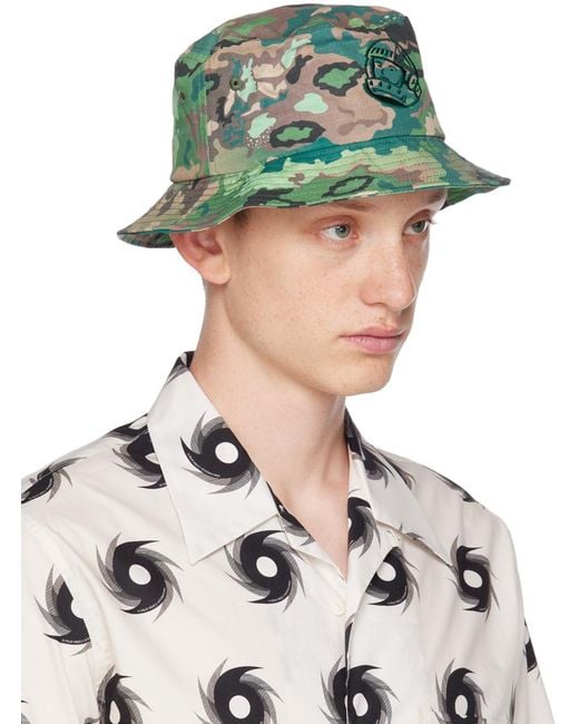 BBCICECREAM Green Nothing Camo Bucket Hat for men
