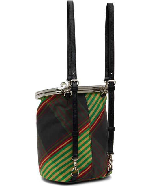 Vivienne Westwood Green Round Frame Backpack for men