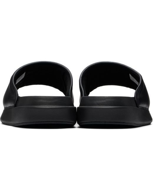 Y-3 Black Slides for men