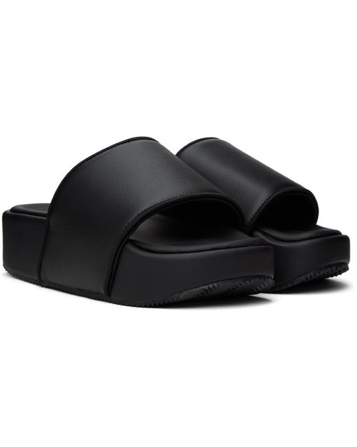 Y-3 Black Cushioned Platform Slides