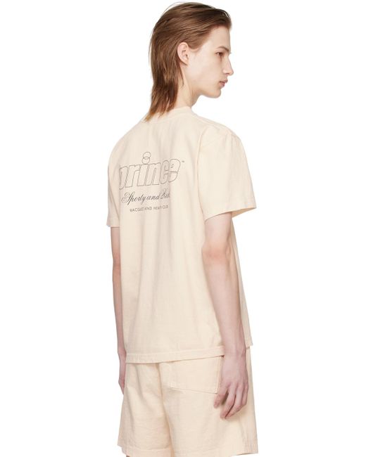 Sporty & Rich Natural Off-white Prince Edition Health T-shirt for men