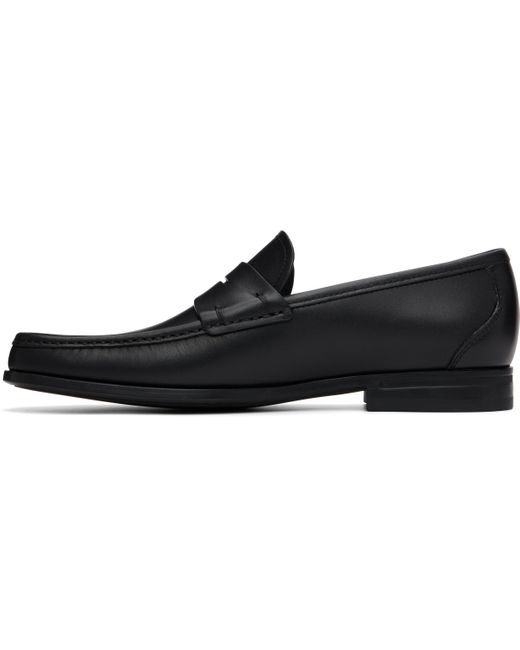 Ferragamo Black Athen Penny Loafers for men