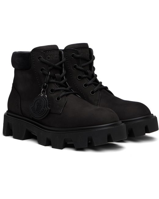 Moncler Black Peak City Ankle Boots for men