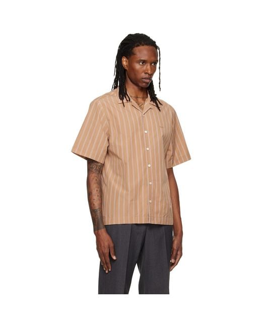 A.P.C. Natural Beckett Short-Sleeved Shirt for men