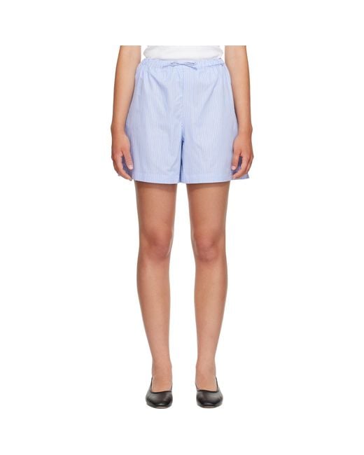 Anine Bing Blue Ramy Shorts