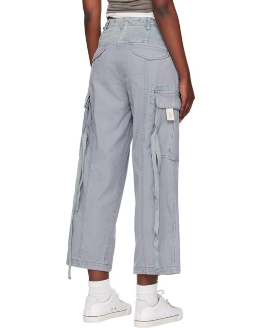 R13 Black Cropped Cargo Pants