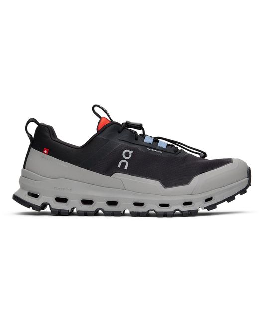On Shoes ジュニア｜ブラック＆グレー Cloudhero ウォータープルーフ スニーカー Black