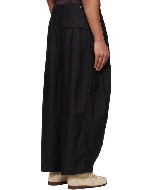 Needles Black H.D. Trousers for men
