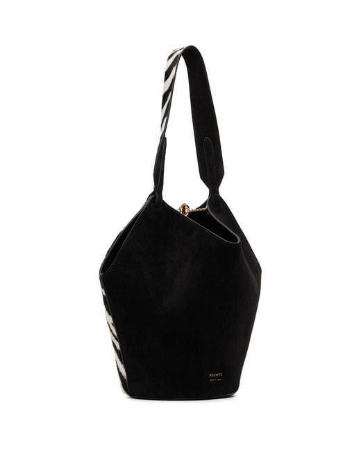 Khaite Black Mini Lotus Tote